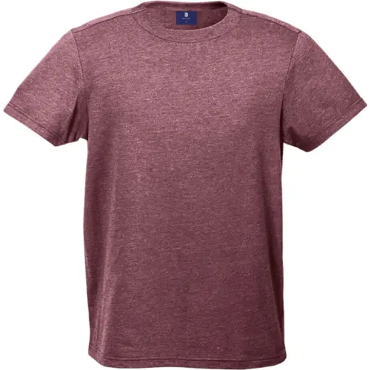 145g Barron Crew Neck T-Shirt Maroon Melange